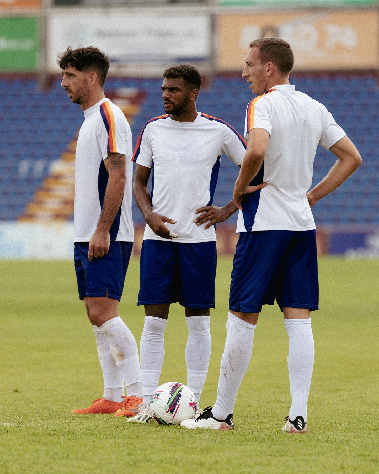 White Striped Training T-Shirt