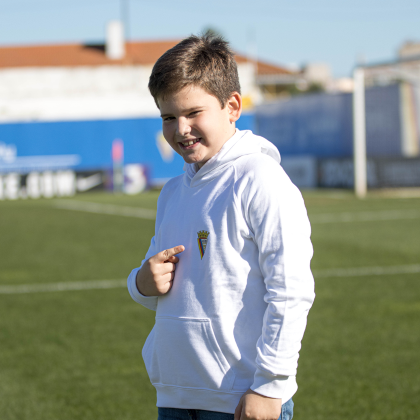 Sweatshirt Criança Branca Logo Atletico